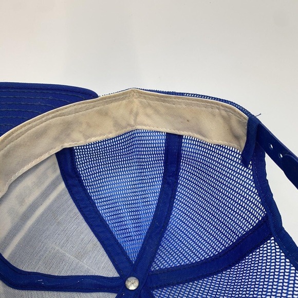 Vintage Kansas City Royals Mesh Back Trucker Snapback Hat Superstripe Large USA - Picture 12 of 15